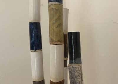 Totem sculpture céramique